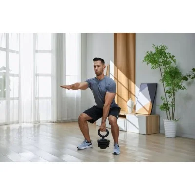 Smart Adjustable Dambell - Weight 18 kg - One Piece _ Black